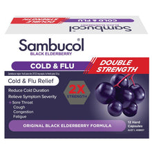 Sambucol Cold & Flu Double Strength 12 Capsules