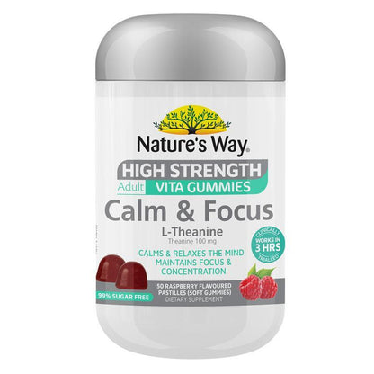Nature's Way High Strength Adult Vita Gummies Calm and Focus 50 Gummies