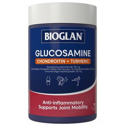 Bioglan Glucosamine + Chondroitin + Turmeric 120 Tablets