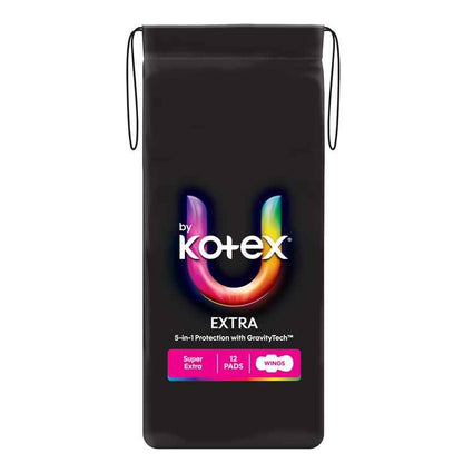 U by Kotex Extra Pads Super Wing 12 Pack