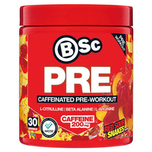 BSc PRE Caffeinated Pre-Workout Red Sour Snakes 300g