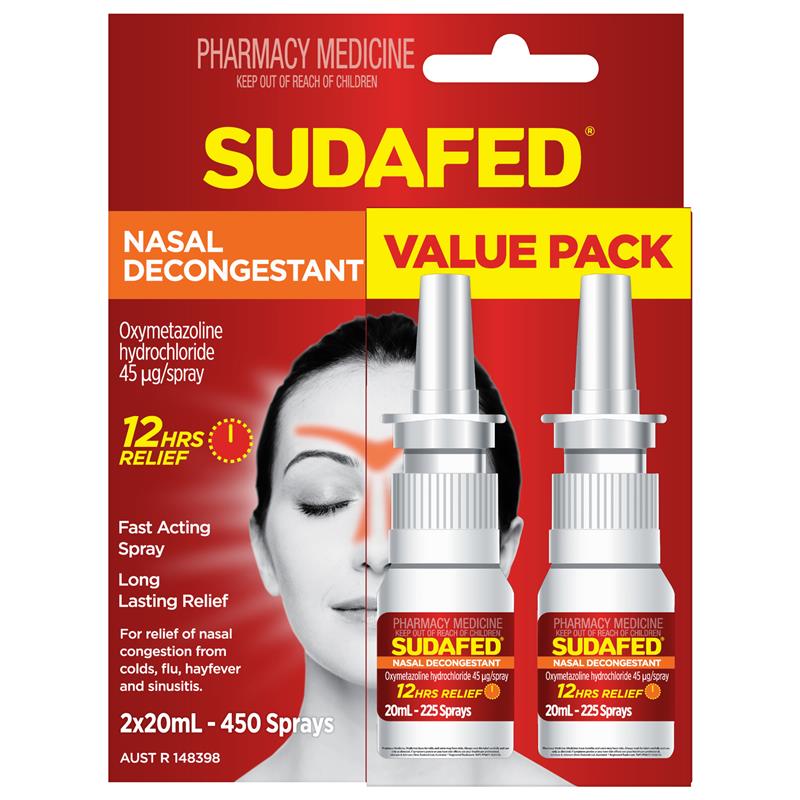 Sudafed Nasal Spray Pump Twin Pack