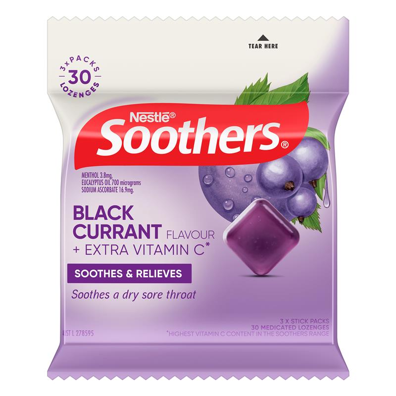 Soothers Blackcurrant 3x10 Lozenge Multipack
