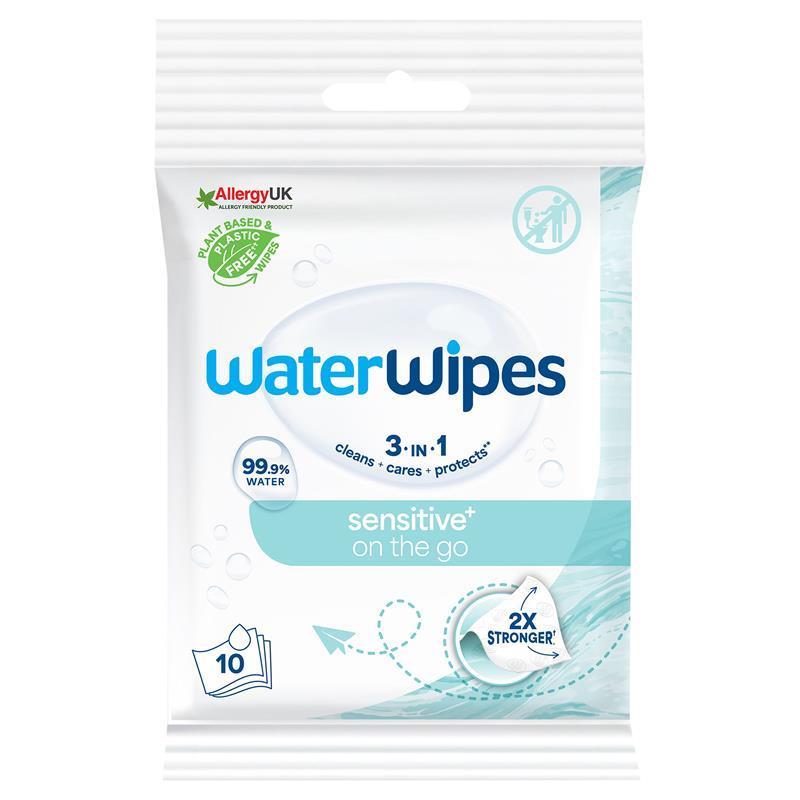 WaterWipes On The Go Sensitive Wipes 10 Pack