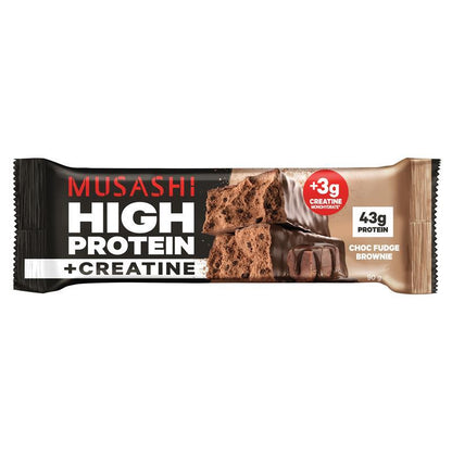 Musashi High Protein + Creatine Choc Fudge Brownie 90g