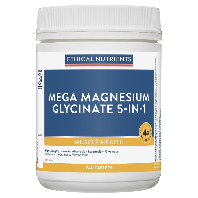 Ethical Nutrients Mega Magnesium Glycinate 5-in-1 240 Tablets