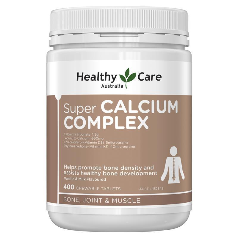 Healthy Care Super Calcium Complex 400 Chewable Tablets