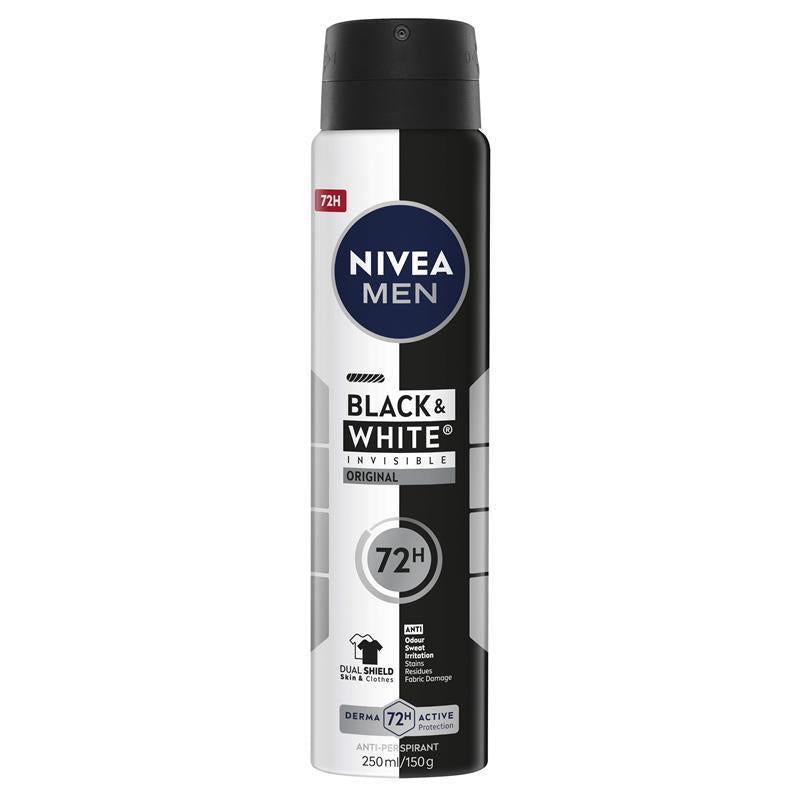 NIVEA MEN Black & White Power Aerosol Deodorant 72H Protection 250ml