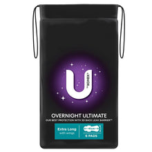 U By Kotex Maxi Ultimate Overnight Wing Pads 6 Pack