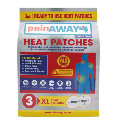 Pain Away Heat Patches XL 3 Pack