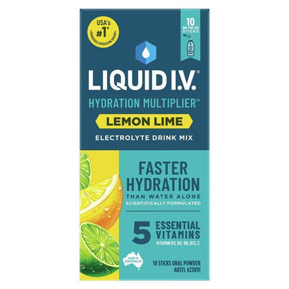 Liquid I.V. Hydration Lemon Lime 10 Sachets