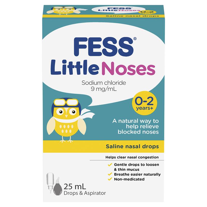 Fess Little Noses Saline Nose Drops +Aspirator 25ml
