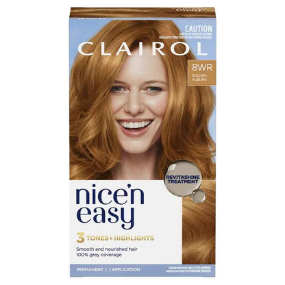 Clairol Nice N Easy 8WR Natural Gold Auburn Permanent Hair Colour