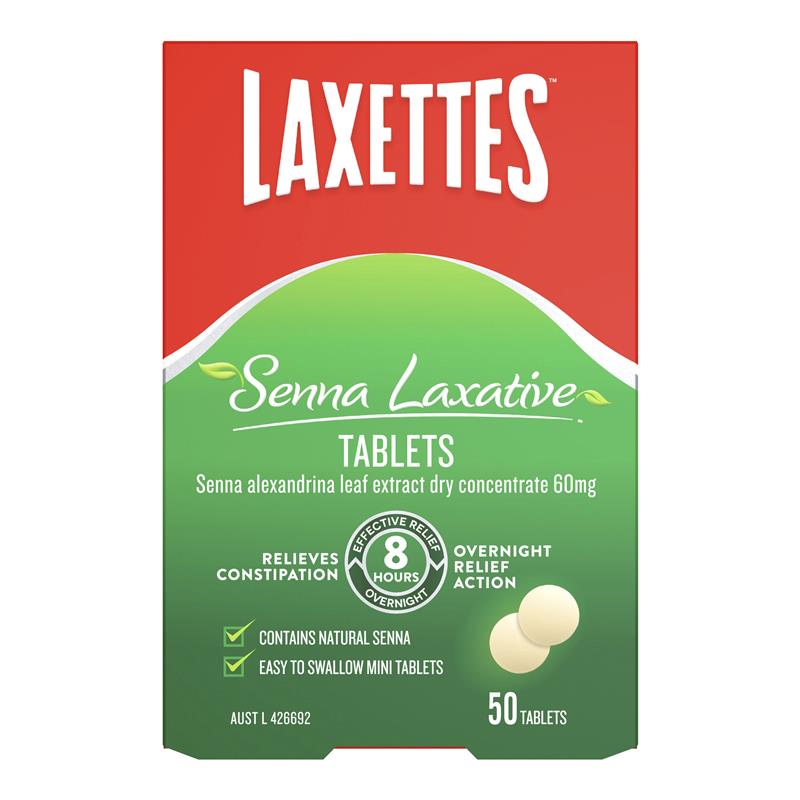 Laxettes with Senna 12mg 50 Tablets