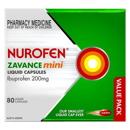 Nurofen Zavance 80 Mini Liquid Capsules Exclusive Size
