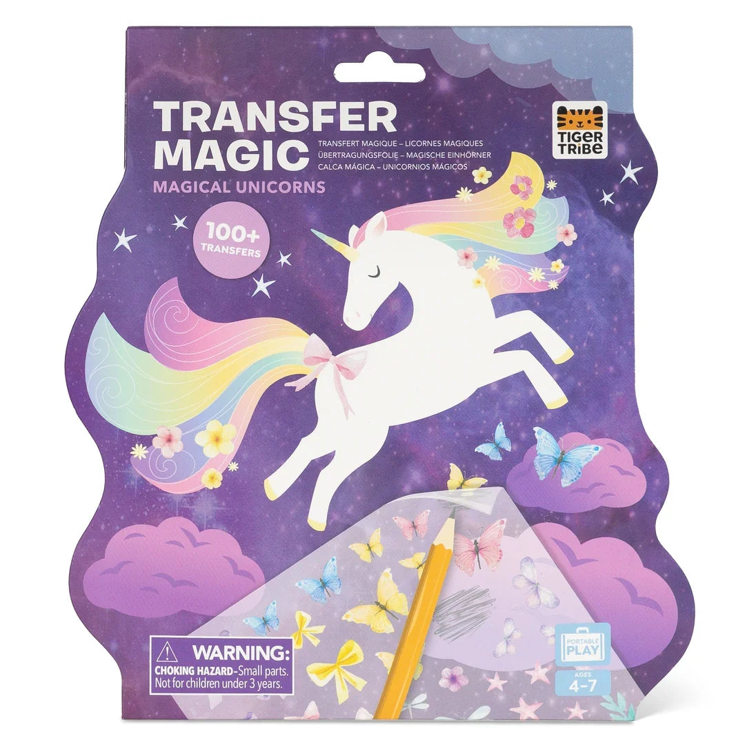 Tiger Tribe Transfer Magic Magical Unicorns Art and Craft for Kids Travel Toys 4yrs+