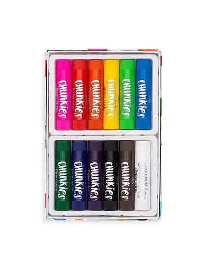 Ooly 12 Chunkies Paint Sticks Stationary Art and craft for kids 3yrs+