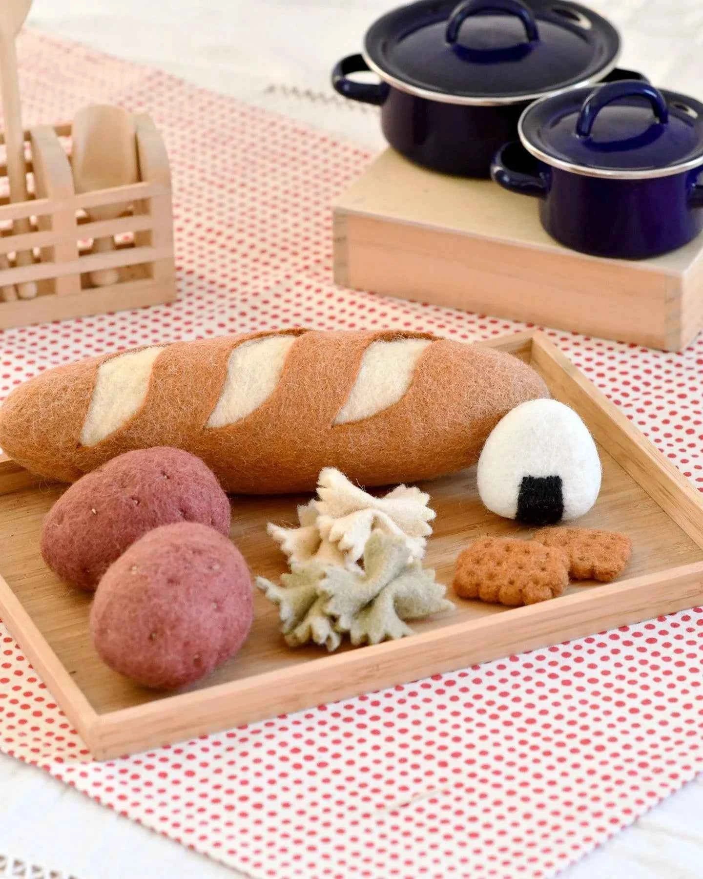 Tara Treasures Felt Food Groups Carbohydrates Pretend and Imaginative Play Kitchen Accessories Clearance 3yrs+
