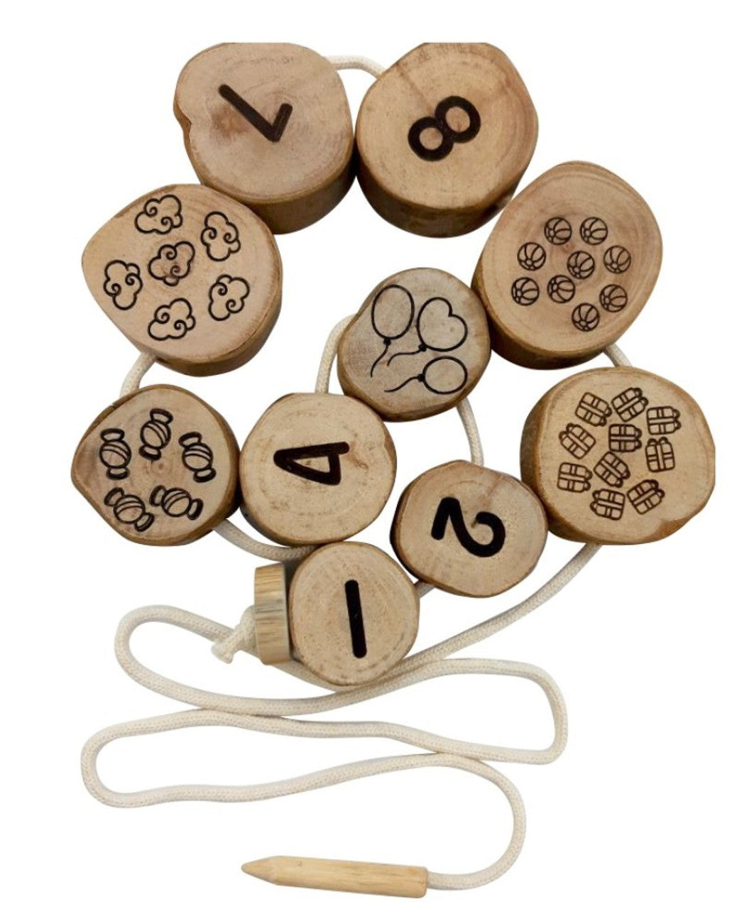 Qtoys Tree Number Lacing Set Early Math Games for Kids Cognitive STEM Toys 3yrs+