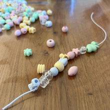 Dantoy Large Recycled Beads Pastel Colours 520pcs Art and Craft Loose Parts Classroom Set Clearance 3yrs+