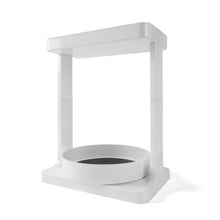 White 2 Tier Turntable Shelf