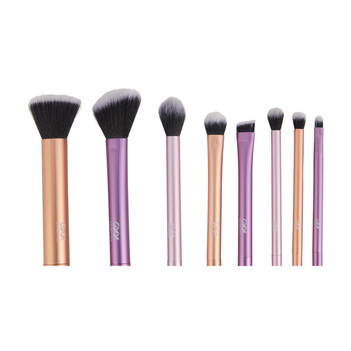 OXX Cosmetics 8 Piece Metallic Makeup Brush Set