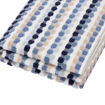 Blue Popcorn Cotton Bath Towel