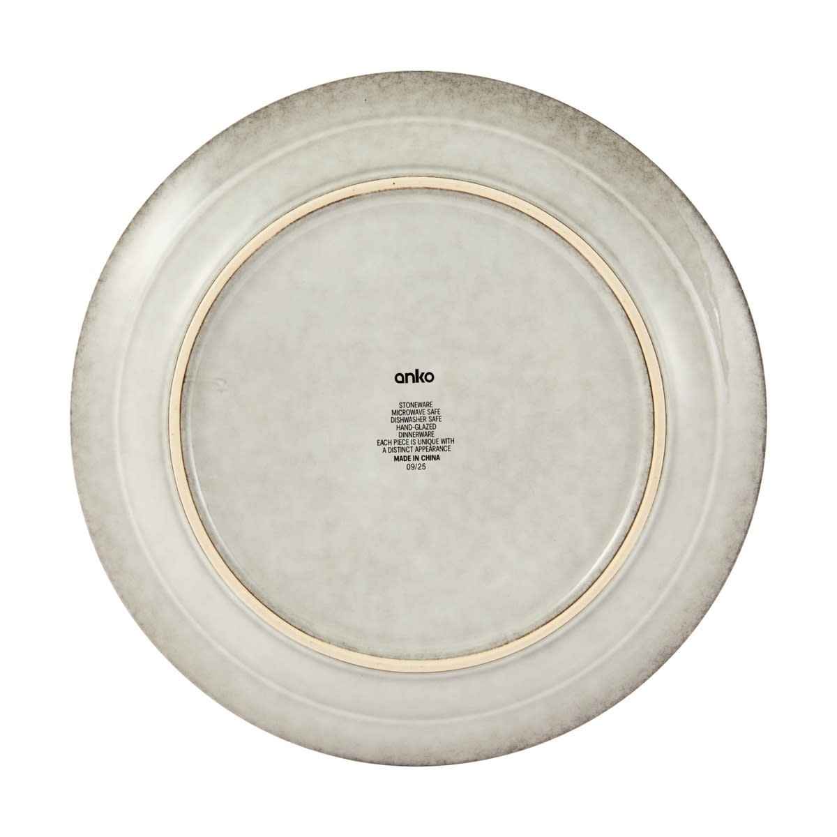 Grey Rim Dinner Plate