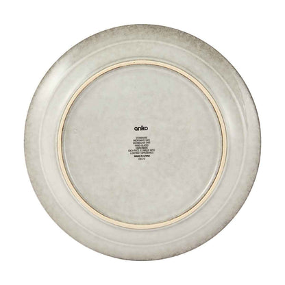 Grey Rim Dinner Plate
