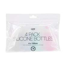 4 Pack Travel Solutions Silicone Bottles