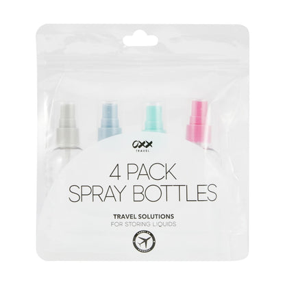 4 Pack Travel Solutions Spray Bottles