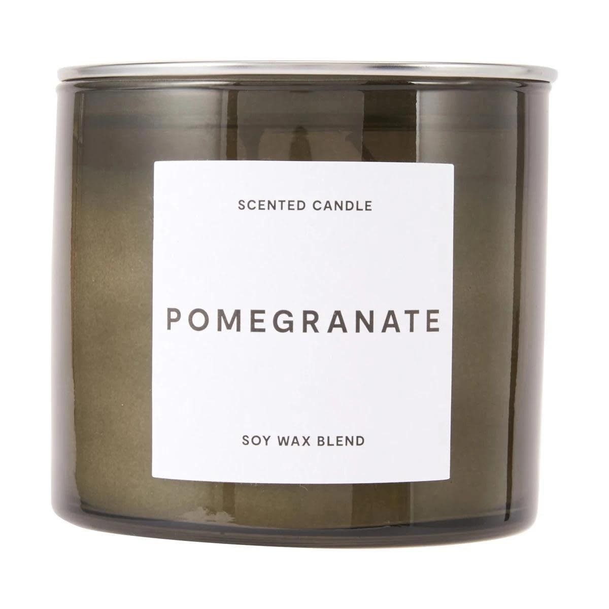 Pomegranate Inspired Glass Candle