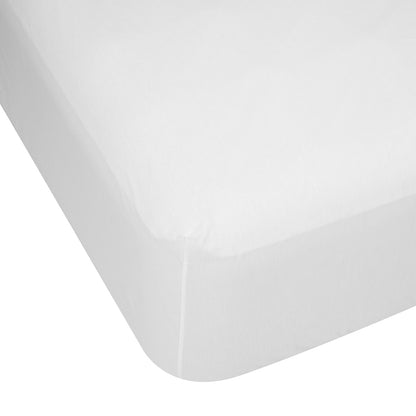 250 Thread Count Cotton Rich Fitted Sheet - King Bed, White