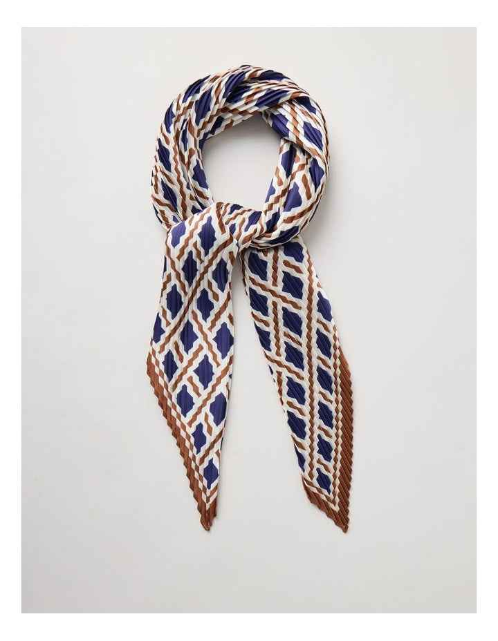 Maria Pleated Neckerchief in Caramel