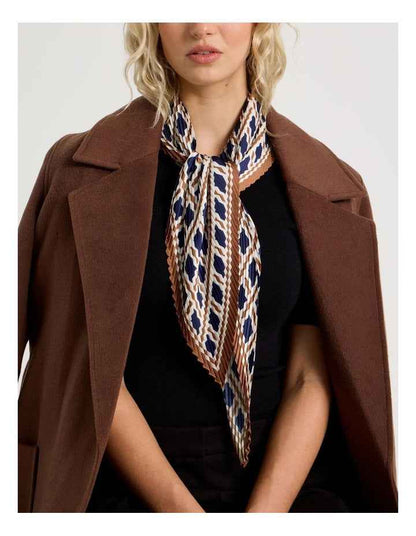 Maria Pleated Neckerchief in Caramel