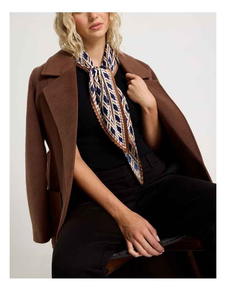 Maria Pleated Neckerchief in Caramel