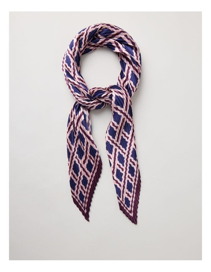 Maria Pleated Neckerchief in Plum