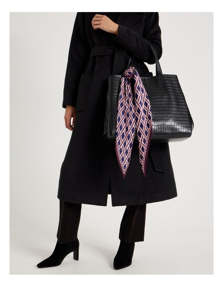 Maria Pleated Neckerchief in Plum