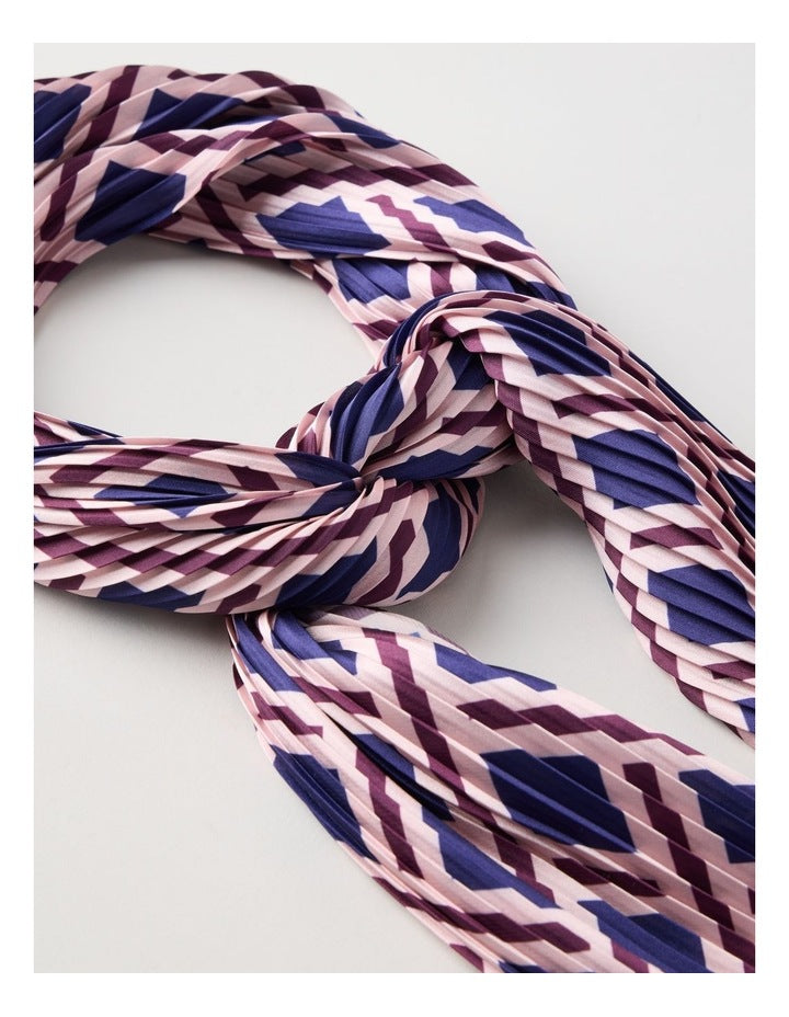 Maria Pleated Neckerchief in Plum