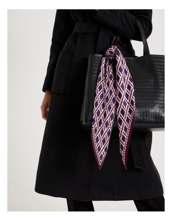 Maria Pleated Neckerchief in Plum