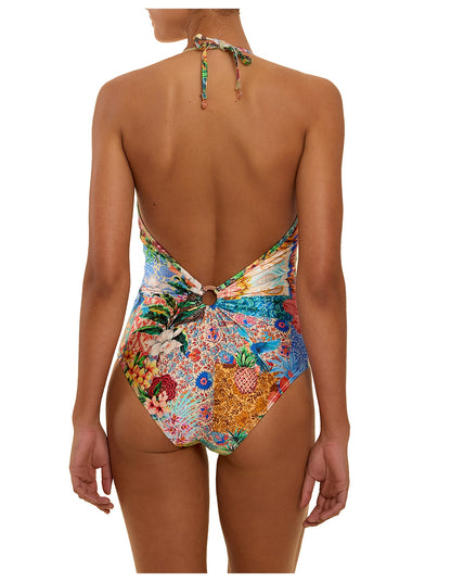 CALYPSA DOUBLE RING ONE PIECE SWIMSUIT