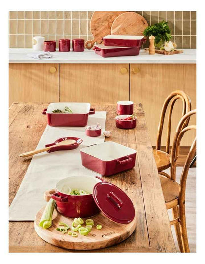 Gift Boxed Epicurious Square Baker 24x8cm in Bordeaux