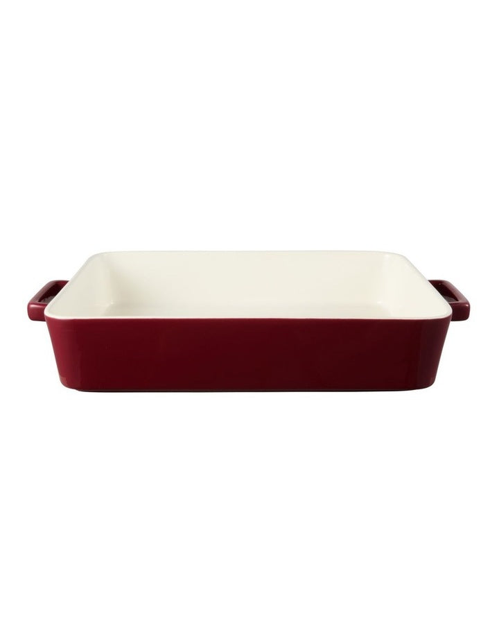 Epicurious Lasagne Dish Bordeaux Gift Boxed 36x24.5x7.5cm in Red
