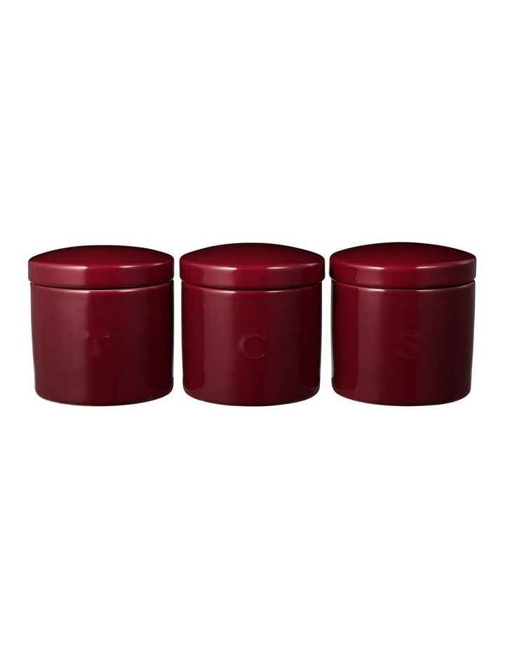 Epicurious Canister 500ml Set of 3 in Bordeaux