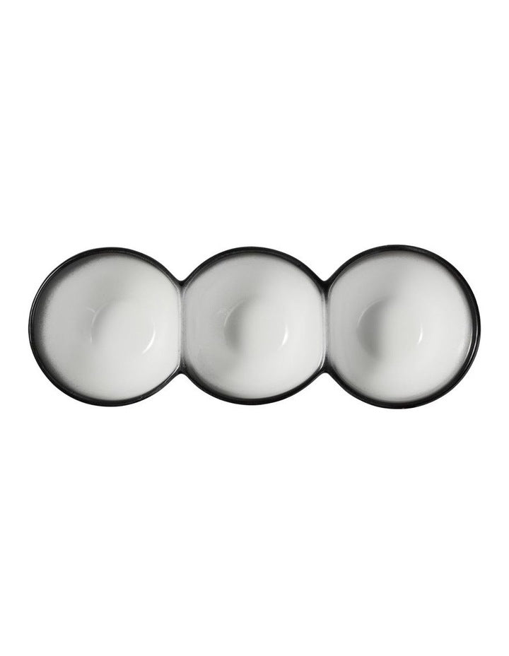 Caviar Granite Divided Serving Bowl 30x6.5cm in Multi