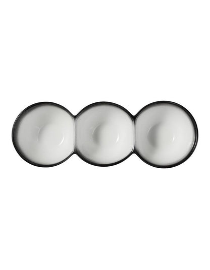 Caviar Granite Divided Serving Bowl 30x6.5cm in Multi