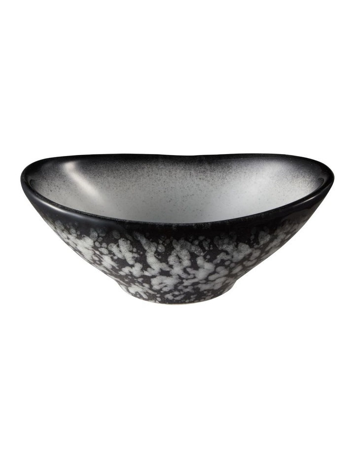 Caviar Granite Oval Sauce Bowl 11x4cm in Multi