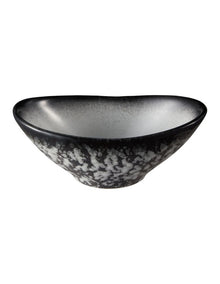 Caviar Granite Oval Sauce Bowl 11x4cm in Multi