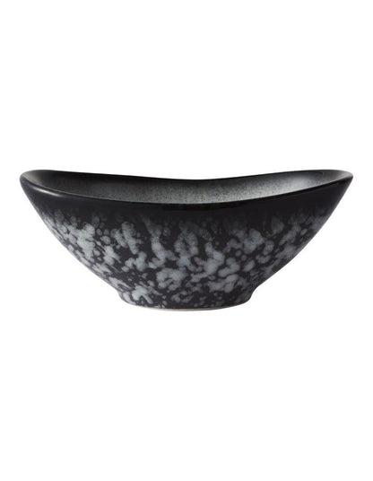 Caviar Granite Oval Sauce Bowl 11x4cm in Multi