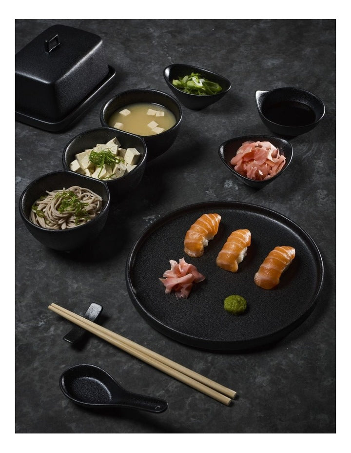 Caviar Square Sauce Bowl 8x3cm in Black